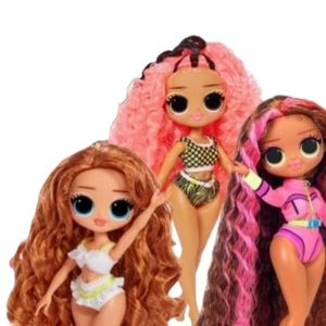 L.O.L Surprise! O.M.G. Set/3 Swim Dolls Coral l Waves, Paradise VIP‎  Coa…